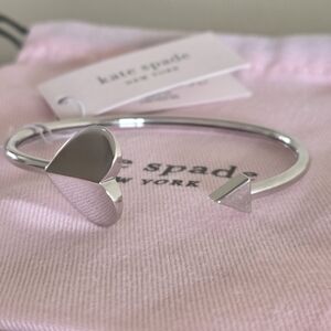 Kate Spade Heritage Spade Silver Bangle Bracelet NWT